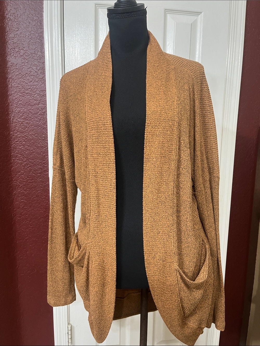 Z Supply Open-Front Women’s Cardigan Sweater in Cinnamon Brown